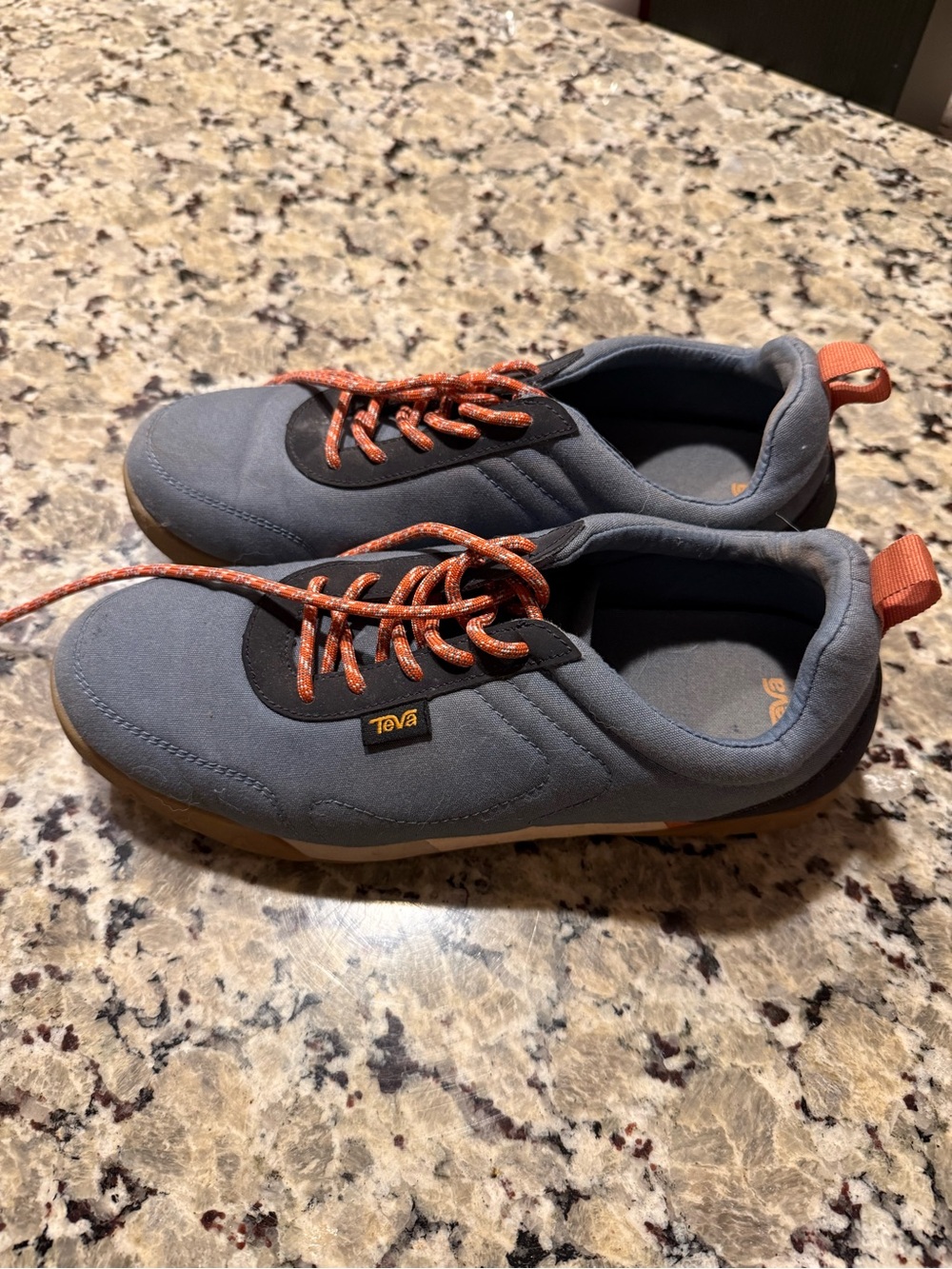 Teva Women’s Wyldland Blue Sneakers with Orange Laces